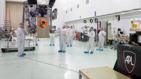 Working on Parker Solar Probe in APL's clean room