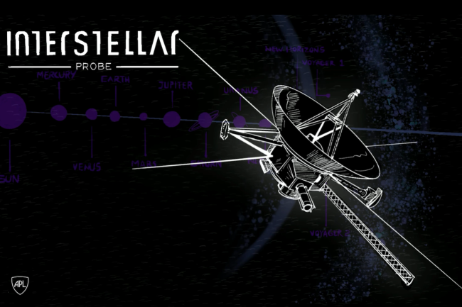 Illustration of the conceptual Interstellar Probe spacecraft